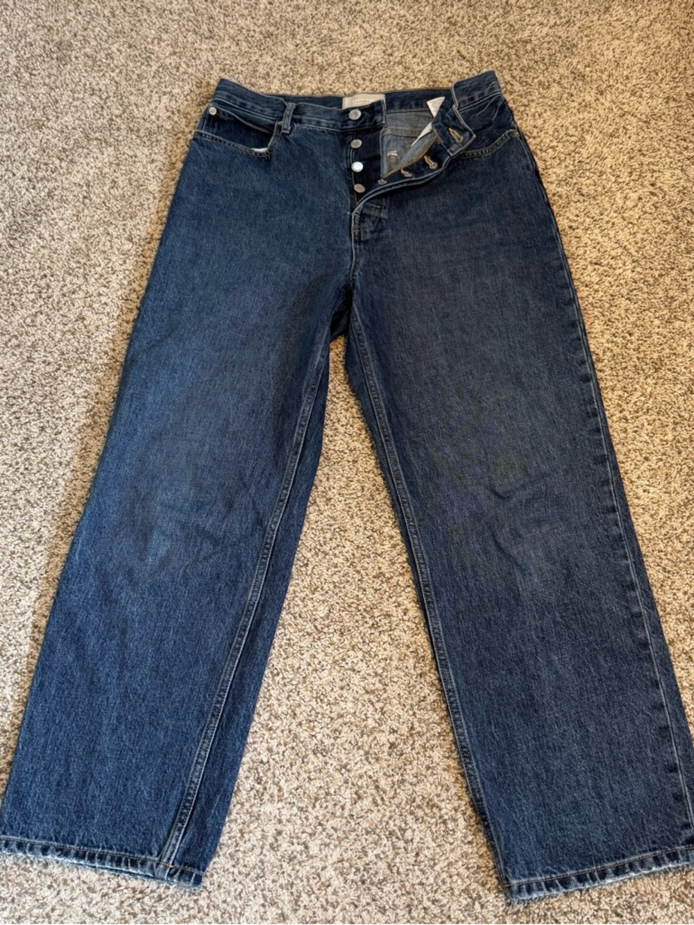 Everlane 90’s Way High Wide Leg Dark Wash Jeans - 30